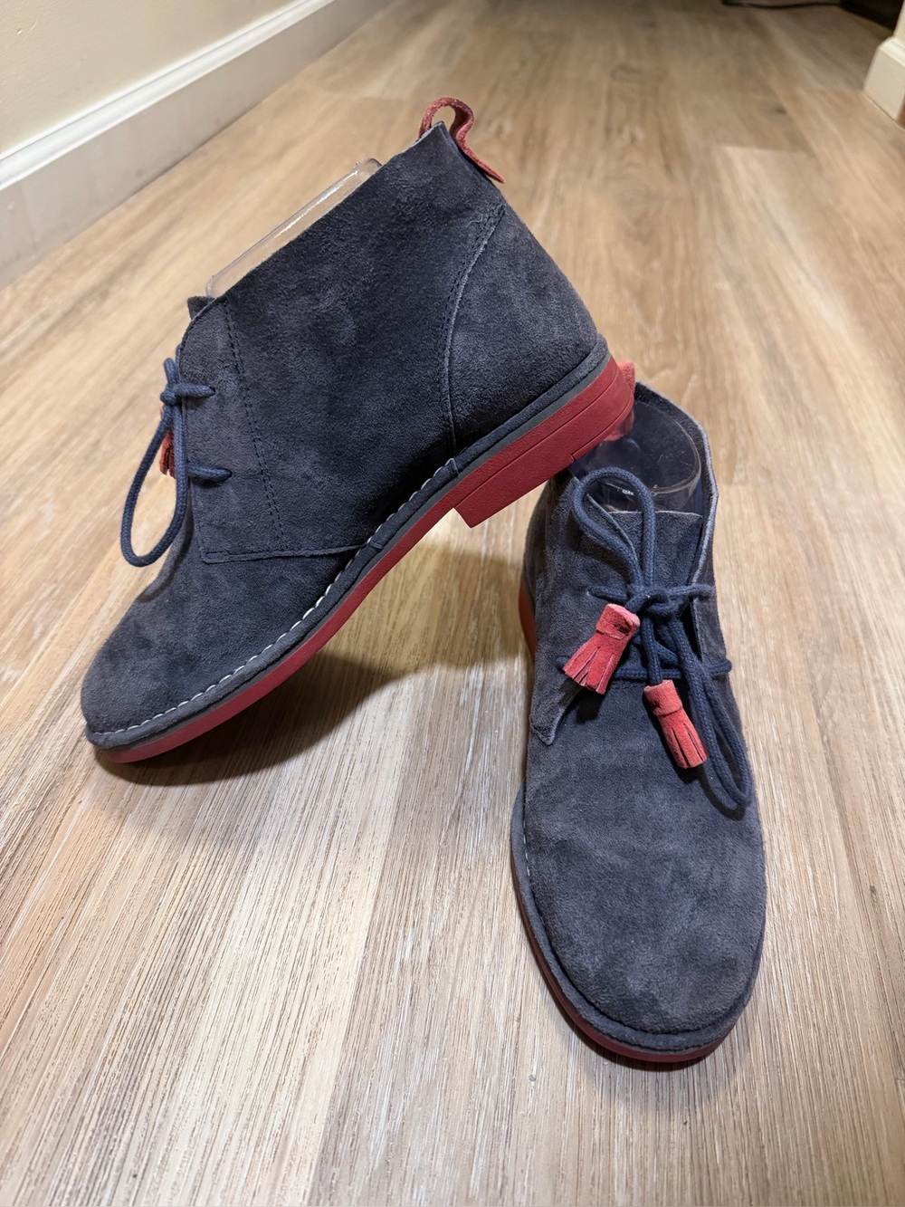 Hush Puppies Cyra Catelyn Navy Suede Chukka Boots Women’s 7.5 New